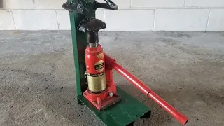 Home Made Hydraulic Metal and Pipe Bender