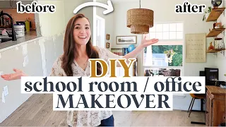 EXTREME HOME MAKEOVER (on a budget!) DIY school room/office | EPIC BEFORE + AFTER #backtoschool 2023