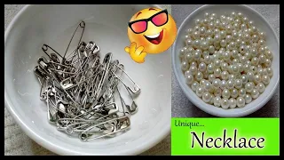 QUICK HACKS THAT CAN MAKE YOUR EARRING WITH SAFETY PIN | Necklace making Idea | JEWELRY MAKING