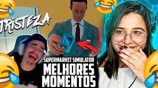 ELE FALIU? KKK | REAGINDO a MELHORES MOMENTOS DO BISTECONE NO SUPERMARKET SIMULATOR 😂😂