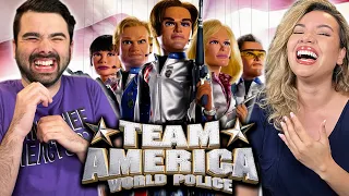 LAUGHING SO MUCH at TEAM AMERICA: WORLD POLICE! Movie Reaction FIRST TIME WATCH! AMERICA F*** YEAH!!