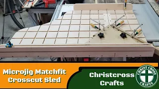 Tablesaw Crosscut Sled Featuring Microjig Matchfit Dovetail System