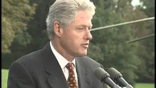 President Clinton During Departure Statement (1998)(Matthew Shepard)