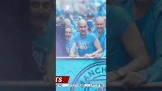 City Treble Parade In Manchester 💥 All Moments #football #mancity #shorts