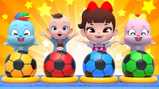 Color Soccer Ball | Itsy bitsy spider música colorida Learn Sing A Song! Infantil Nursery Rhymes