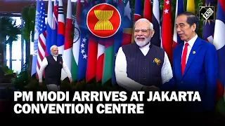 PM Modi arrives at Jakarta Convention Centre in Indonesia to attend 20th ASEAN-India Summit