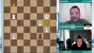 Magnus Carlsen (2853) vs Ivan Saric (2670) || Aimchess Rapid 2023 - R1