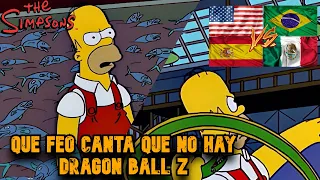 Que no hay Dragon Ball Z  | Los Simpson Comparación de Doblajes | Ingles-Brasil-Castellano-Latino