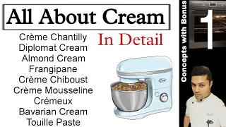 Cream In Detail | Different Types And Making Techniques | Baking Tutorial | Concepts With Bonus