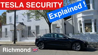 TESLA MODEL 3 Security features: Alarm, Sentry Mode, Pin to drive, Sensors full detail review in UK