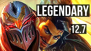 ZED vs AKSHAN (MID) | 9 solo kills, Legendary, 1200+ games, 1.2M mastery, 24/5/6 | NA Diamond | 12.7