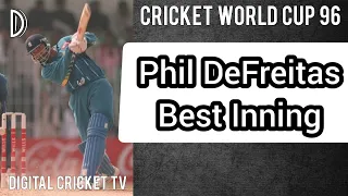 Phil DeFreitas Best Inning / Cricket World Cup 96 / ENGLAND vs SRI LANKA / 1st Quarter Final