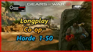 Gears of War 3 - Longplay Horde 1-50 Co-op Full Game Walkthrough (No Commentary)