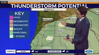 Weather Forecast: Sunday afternoon thunderstorms for parts of Oregon