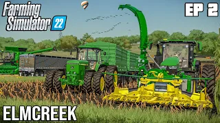 A Fresh START with John Deere and CORN SILAGE | Elmcreek Farming | Farming Simulator 22