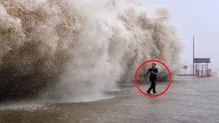 Самые МОЩНЫЕ тайфуны снятые на камеру | Тайфун Хайан, Хагибис и другие