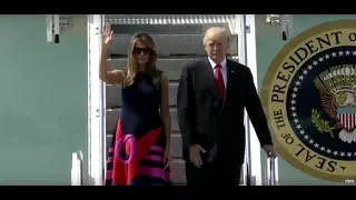 G20 ARRIVAL: President Trump And First Lady Melania Trump In Hamburg, Germany