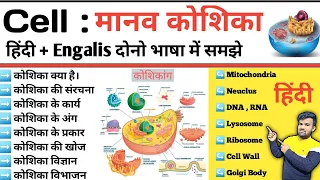 Human Cell In Hindi | मानव कोशिका | Structure of Cell | Cell The Unit Of Life | Cell Organelles |