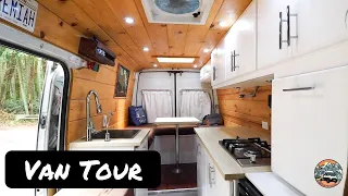 Full Time Travel Couple Build Off Grid Remote Work Van Life Mobile Office | FnA Van Life