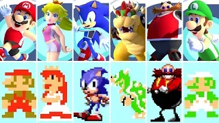 Mario & Sonic at the Olympic Games Tokyo 2020 - All Characters (8-Bit vs. 2020)