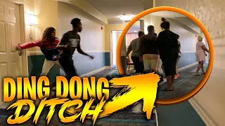 EXTREME DING DONG DITCH PART 7! **ANGRY LADIES FROM THE HOOD CHASE US**