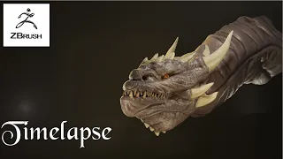 Zbrush 2020 Dragon Bust Sculpt - Timelapse