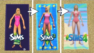 Sims 2 vs Sims 3 vs Sims 4 - Sunbathing Evolution