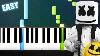 Marshmello ft. Bastille - Happier - EASY Piano Tutorial by PlutaX