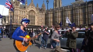 Division outside Parliament ahead of Brexit vote