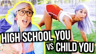 HIGH SCHOOL YOU vs CHILD YOU: BACK TO SCHOOL | MyLifeAsEva