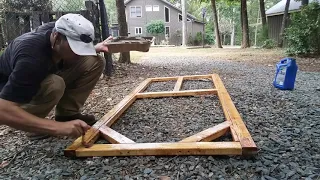 Making A Screen Door For The Off Grid Cabin And Using This To Weatherproof It