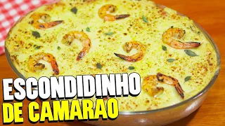 ESCONDIDINHO DE CAMARÃO CREMOSO COM MACAXEIRA