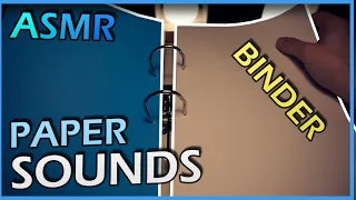 ASMR • Paper Sounds • BINDER • sheets of paper & crinkle (NO TALKING)