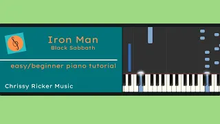 Iron Man (easy/beginner piano) - Black Sabbath - Arr. Chrissy Ricker