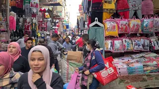 🇪🇬 CAIRO EGYPT, KHAN EL-KHALILI BAZAAR, WALKING TOUR, CAIRO CITY WALK, 4K60FPS