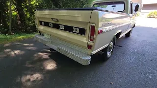 1971 F250 Sport Custom Idling Walk Around