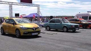 Renault Clio RS vs Skoda 120 Turbo - 🚗💭 Drag race 🚦 1/8 mile drag race