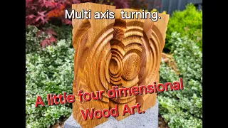 Four Dimensional Wood Art. #woodart #woodturning #woodlathe #latheprojects