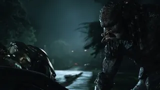 Fugitive Vs Upgrade Predator Scene...  The Predator (2018)