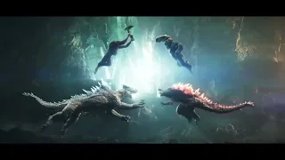 hollow earth battle scene from godzilla x kong but with murder drones ost cause why not