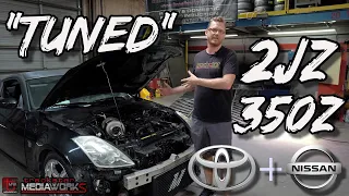 2JZ 350Z Tuning and Mechanical Issues Fixed, then we DYNO it using Ecumaster! "Just needs a tune..."