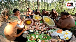 Survival Life Nepal ! Grilled Egg 🥚 Soil and Potato Egg Half Fry !Egg MUKBANG in Jungle @ Ex Romeo