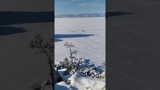 Место силы. Зимний Байкал. Скала Шаманка. Мыс Бурхан.