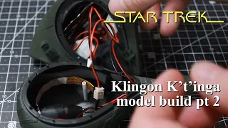 Klingon K't'inga Battle Cruiser 1/350 Polar Lights model Build Pt 2