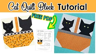 Cat Quilt Block Tutorial Free PDF