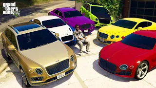 GTA 5 - Stealing Luxury Bentley Cars with Franklin! | (GTA V Real Life Cars #84)