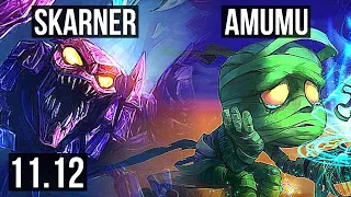 SKARNER vs AMUMU (JUNGLE) | Rank 4 Skarner, 12/2/14, 1.4M mastery, Legendary | NA Master | v11.12