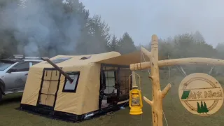 WE'RE STUCK IN THE CLOUDS OF FOG | OUR FOREST CAMP ADVENTURE