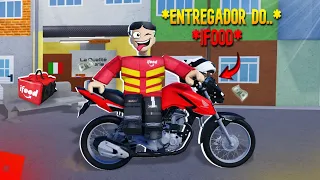 MEU PRIMEIRO DIA DE ENTREGADOR NO IFOOD E GANHEI MUITO..🍔💸 | [ROBLOX] [ROLEPLAY]