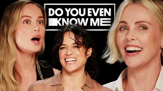 Charlize Theron, Brie Larson & Michelle Rodríguez Friendship Test | Do You Even Know Me? | @LADbible